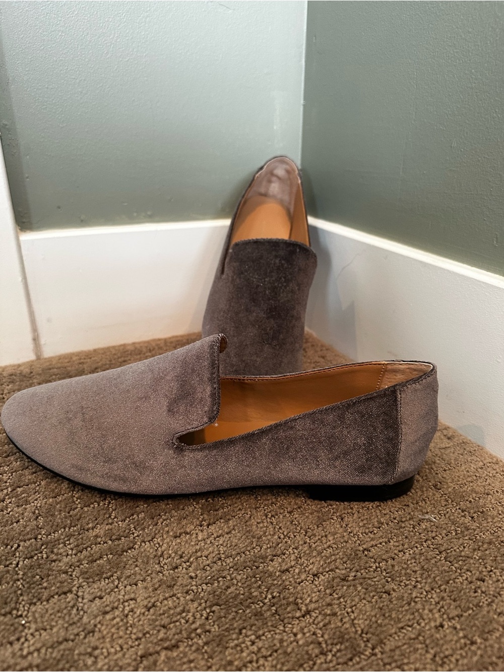 Banana Republic Taupe Suede Women's Slip-On Loafers